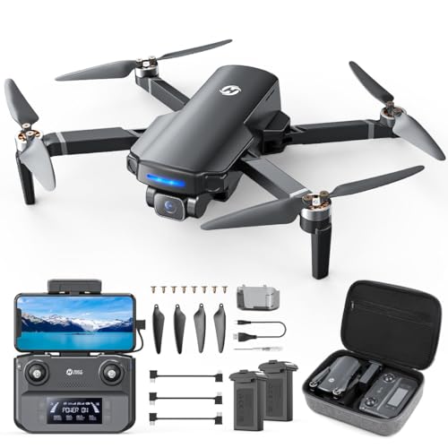 Holy Stone GPS Drone with 40 Minutes Flight Time (2 Batteries), 4K Camera, Auto RTH, 5GHz WiFi up to 3000 m, Under 249g, Foldable, Ideal for Outdoor & Beginners, C0