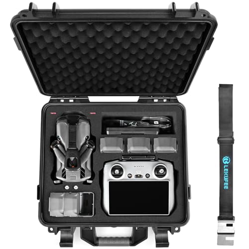 Lekufee Waterproof Hard Carrying Case for DJI Mini 5 Pro/4 pro/3 Pro/Mini 3,Fly More Combo,DJI RC 2/RC/N3/2/1 Remote Controller and Accessories(Case Only)